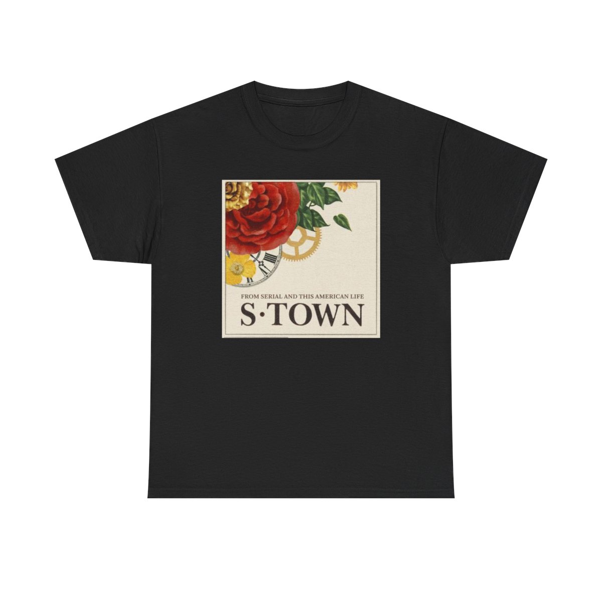 S-Town Podcast Rose Illustration Tee | Vintage Floral Podcast Logo T-Shirt | S Town Podcast