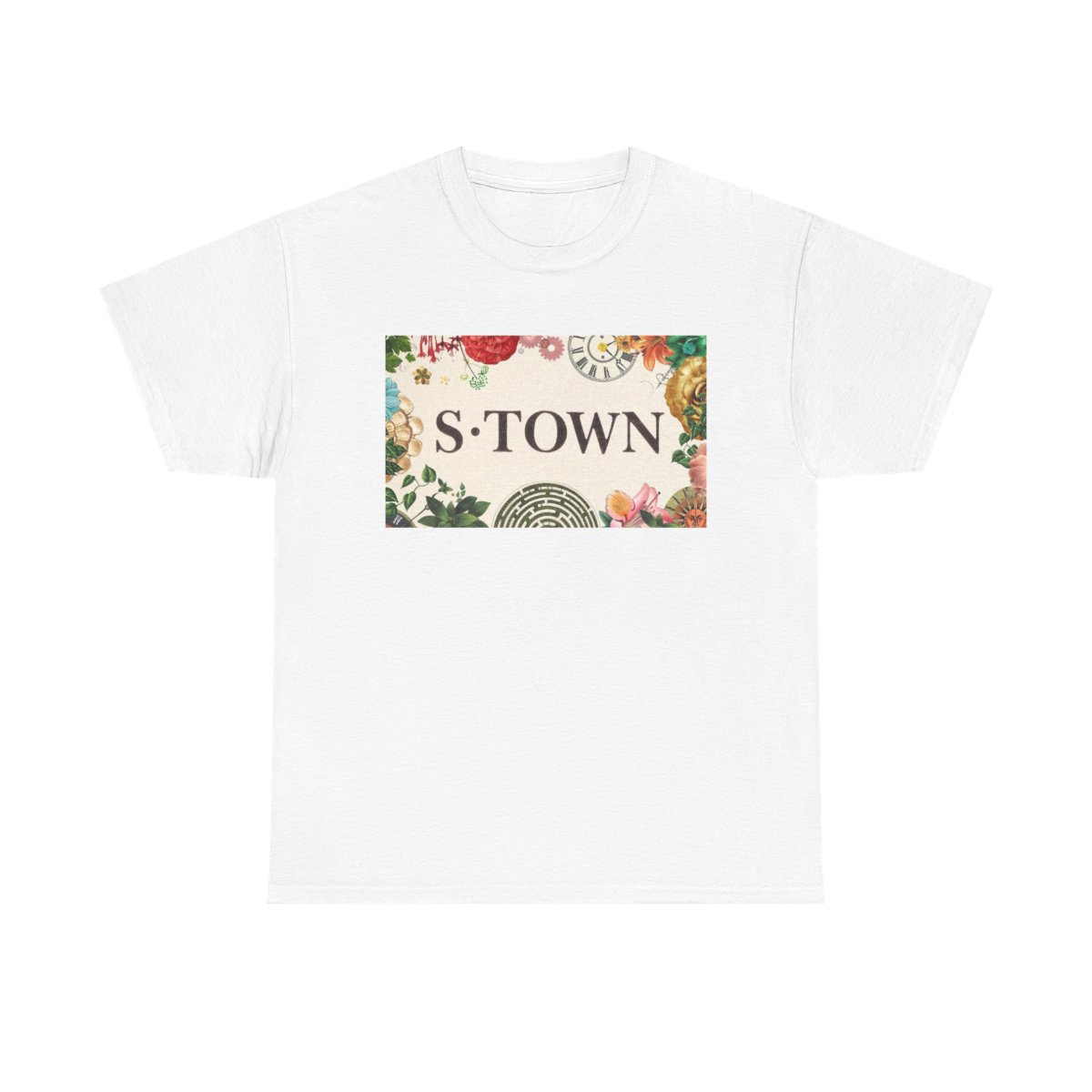 S-TOWN floral logo Tee | Podcast merch, vintage botanical design | S Town Podcast - alternate angle 5, merchandise