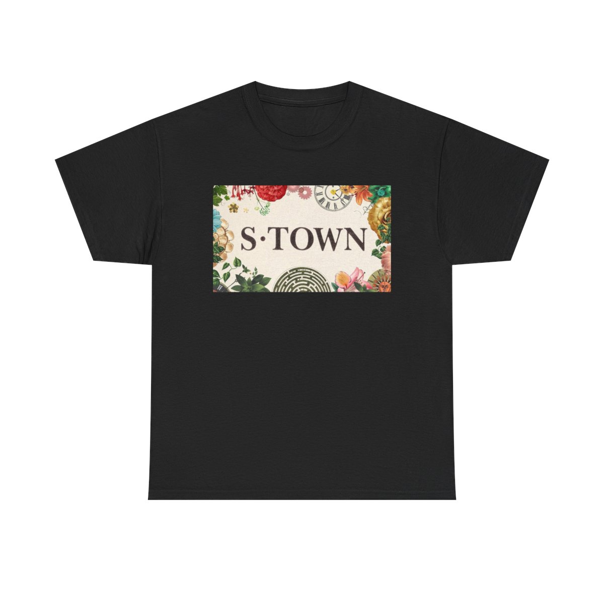 S-TOWN floral logo Tee | Podcast merch, vintage botanical design | S Town Podcast